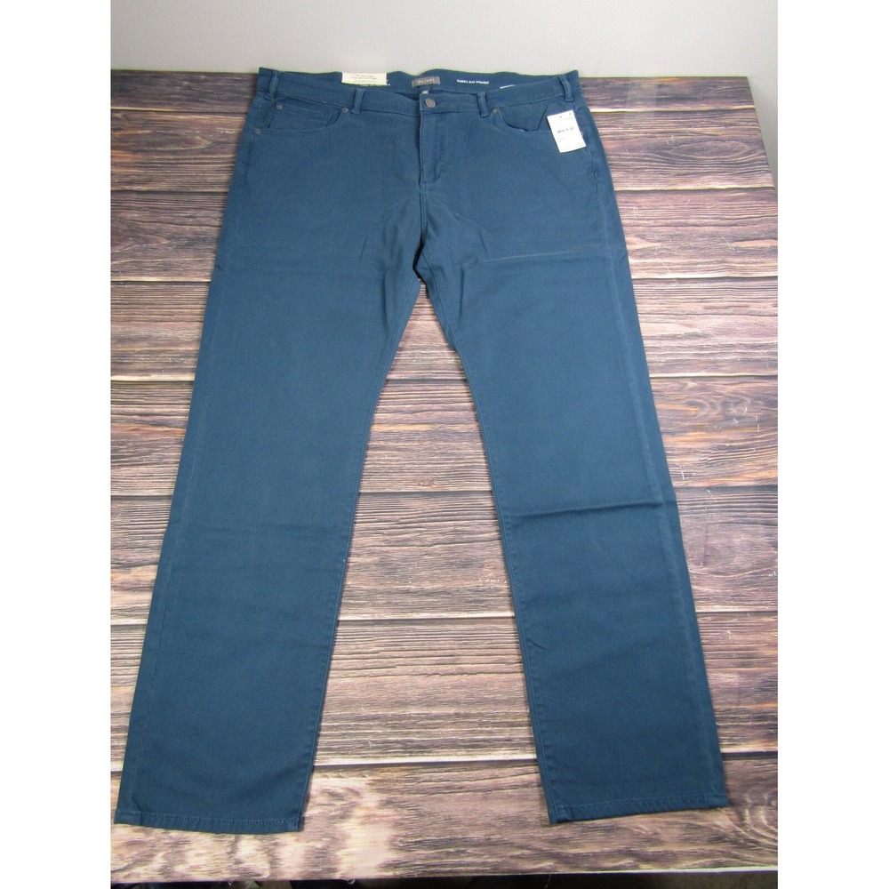 DL1961 NEW Mens 42W 34L Blue Russel Slim Straight Turkish Sea Pants Jean Stretch